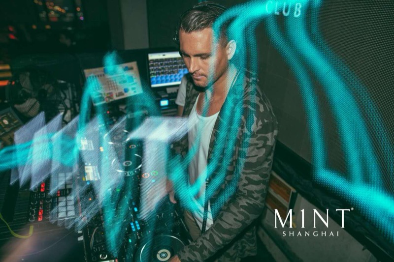 Patrick Oliver performing at M1NT Shanghai